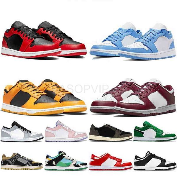 

2022 basketball shoes fashion bordeaux low 1 1s unc og cactus black white paris archeo pink easter reverse bred men trainers women designer