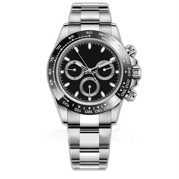 

men business 2813 automatic watch cosmic basel black and white ceramic bezel 316l folding clasp 116500 waterproof mens watch246e, Slivery;brown