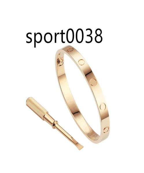 

screw bracelet designer bracelets luxury jewelry women bangle classic 50 titanium steel alloy goldplated craft colors goldsilve6296346, Black