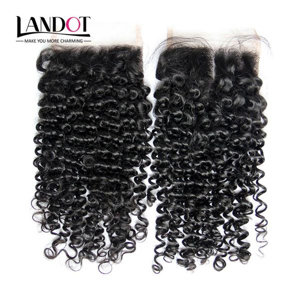 

brazilian curly virgin human hair lace closure middle part peruvian malaysian indian cambodian mongolian deep kinky curly4586843, Black