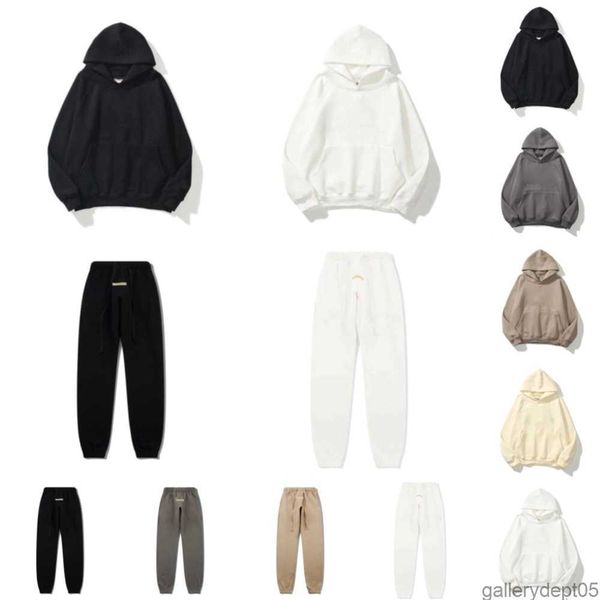 

es hoodies hooded for mens warm thickened pullover double thread sweatshirts sportswear men women winter spring suit, White;black