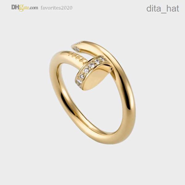 

nail ring designer ring for women/men carti rings diamond gold band luxury jewelry accessories titanium steel gold-plated never fade not all, Slivery;golden