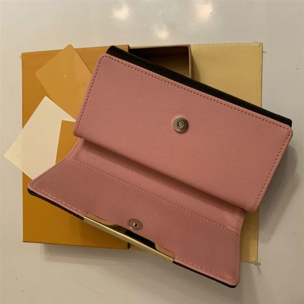 

2019 billfold plaid pattern women wallet pures high-end luxury designer wallet with box215d, Red;black