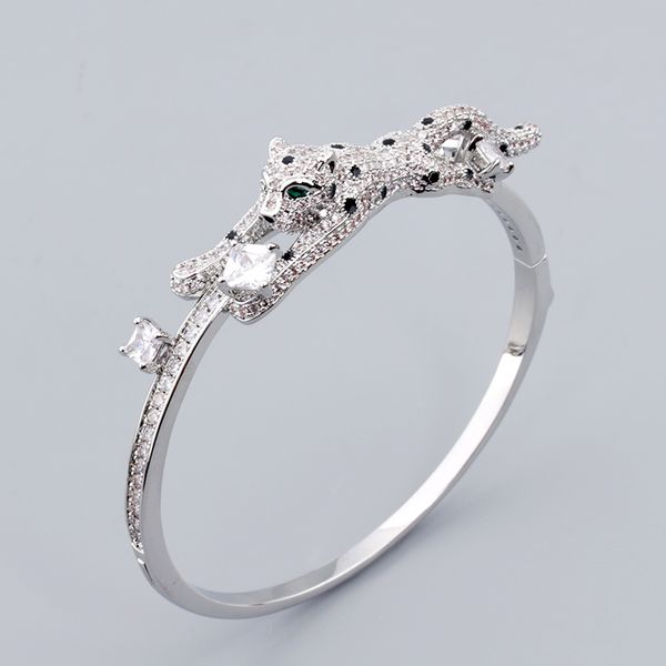 

green gold bangel luxury multicolor leopard women bangles bracelets designer men jewelry fashion party christmas wedding gifts birthday good, Black