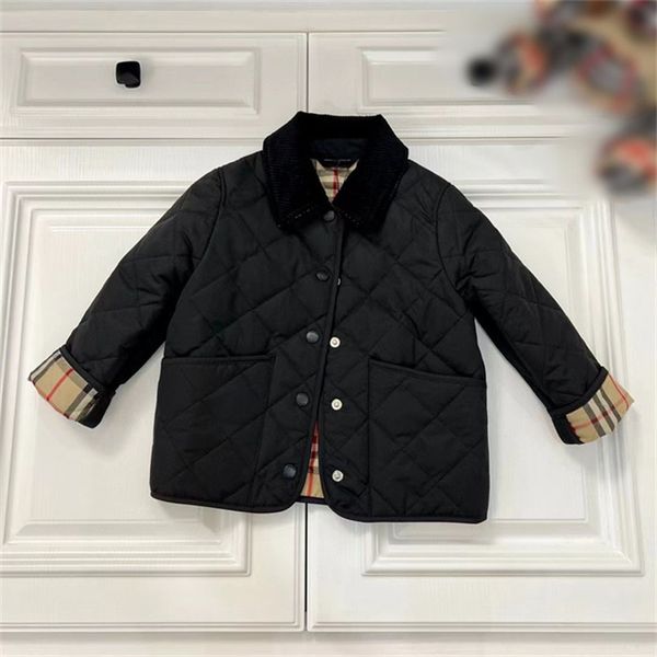 

2024 Winter Kids Designer Down Cotton Coats: Warm, Windproof, High-Quality Children's Outerwear (Sizes 100-160cm), Blue