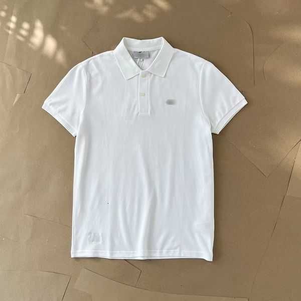 

men's polos cotton polo shirt short sleeve loose solid t-shirt paul 17, White;black