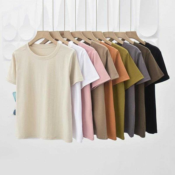 

american white t shirt womens shoulder short sleeve fashion slimming round neck