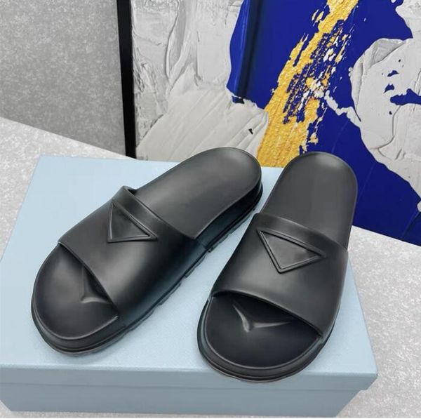 

designer mens womens slippers slide summer fashion wide flat slippery sandals slipper flip flop beach classic heel l bath ladies sandals lar, Black