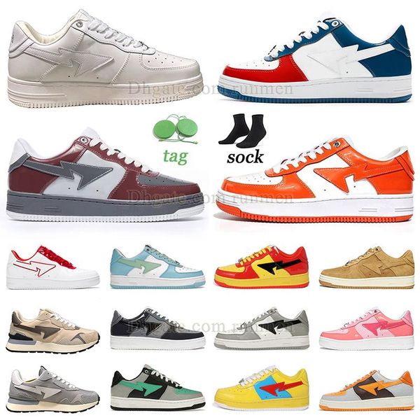 

2023 casual shoes patent orange white france white rice grey nostalgic burgundy grey men women sneaker abc camo pink black sk8 sta flat plat