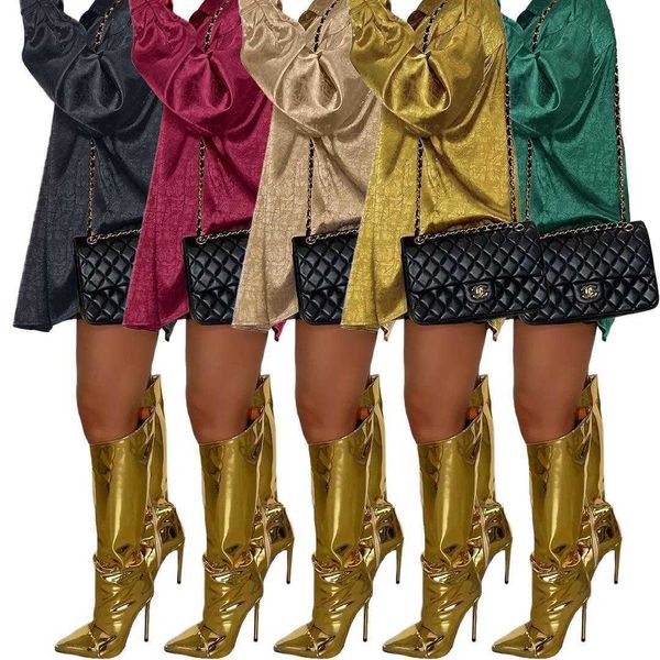 

womens nightclub light jacquard dark pattern long shirt dress top, White