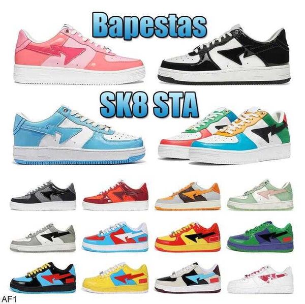 

sk 8 designer casual shoes platform sneakers sk8 sta patent leather green jjjjound black white plate-forme for men women trainers jogging eu