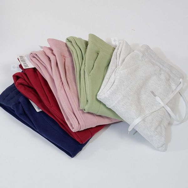 

lulus yoga jogging ladies high waist sweatpants pure cotton fleece sweater pants fitness autumn and winter 6 colors