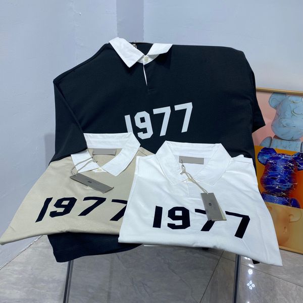 

plus tees men's polos round neck embroidered and printed polar style summer wear with street pure cotton 1wet, Black;brown