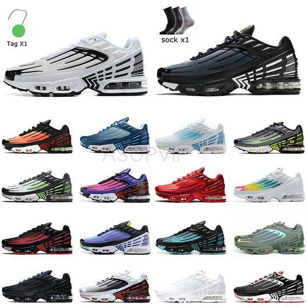 

large size us 12 tuned designer plus tn 3 og sneakers runner shoes mesh leather white black hyper laser blue neon mens women outdoor cushion