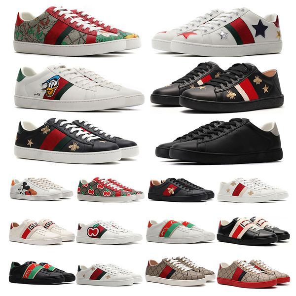 

mens womens casual shoes bee ace sneakers with box low shoe designer sports trainers tiger embroidered white black stripes walking amazing s
