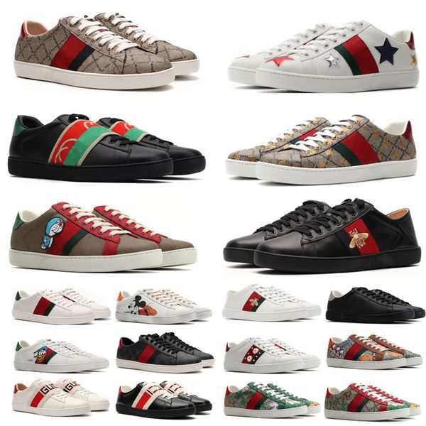 

mens womens casual shoes bee ace sneakers with box low shoe designer sports trainers tiger embroidered white black stripes walking nice snea