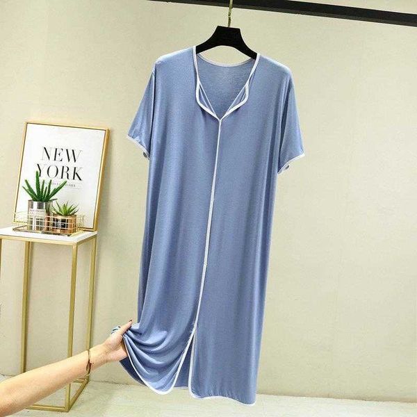 

modal nightdress womens summer short sleeved dress large size loose suitable for