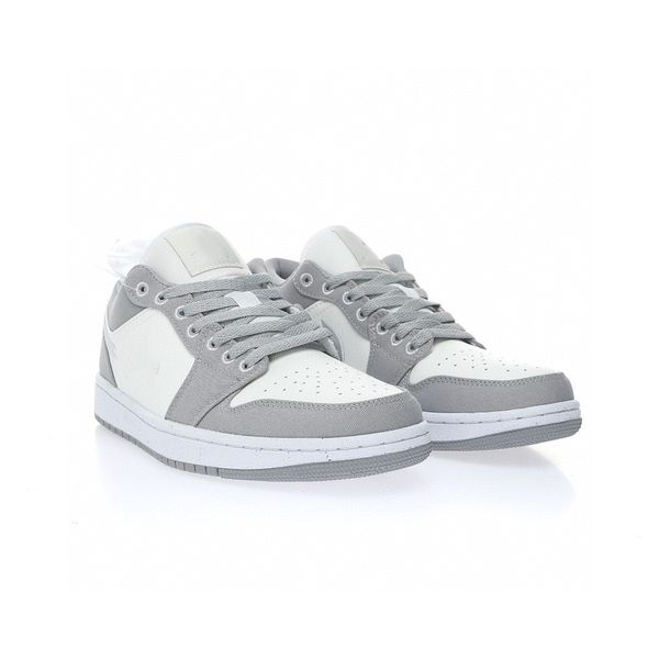 

basketball designer shoes light steel grey jumpman 1 low se casual lifestyle shoes with original box