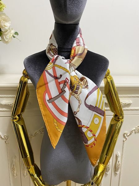 

women's square scarf scarves 100% twill silk material pint letter horse pattern size 90cm- 90cm, Blue;gray