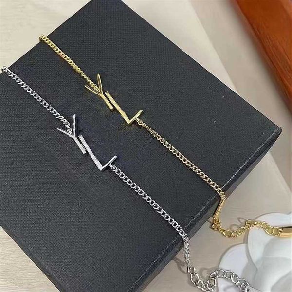 

love mens designer luxury bracelet homme charms cjeweler friendship chain plated gold bracelet for women teen girls trendy tiktok letter hip, Golden;silver