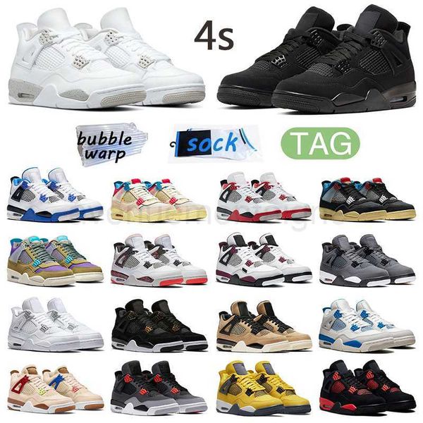 

4 4s men women basketball shoes jumpman4s white oreo black cat cactus jack cool grey sail toro bravo mens sneakers