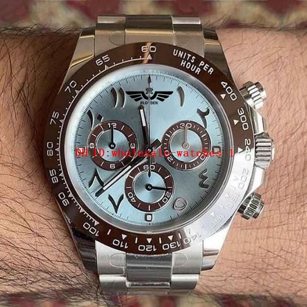 

20 style 40mm men watch 116500 panda 116505 116520 sport watches 2813 automatic movement watches arabic script dial 904l luminous montre de, Slivery;brown