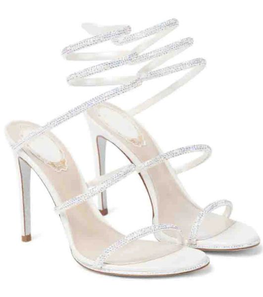 

perfect women sandal strass shoes summer margot jewel sandals shoes for women celo crystal snake heel strappy high stiletto heels lady elega, Black