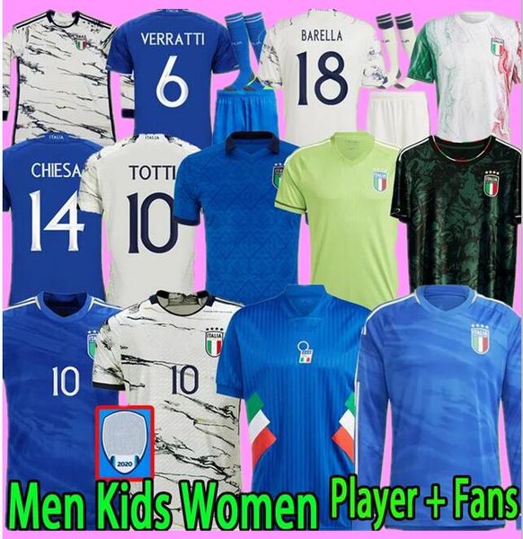 

2023 italy soccer jerseys italia 23 24 maglie da calcio verratti chiesa gnonto football shirt t lorenzo pinamonti politano men kids kit unif, Black;yellow