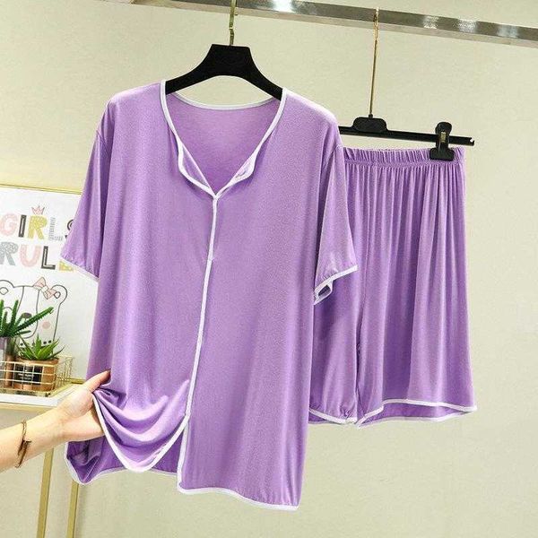 

home wear suit womens summer large size modal cotton short sleeve sleeved casual t