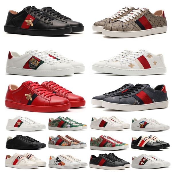 

mens womens casual shoes bee ace sneakers with box low designer sports trainers tiger embroidered white black stripes walking cool sneaker g