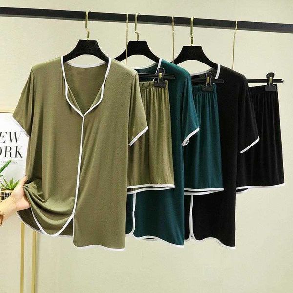 

modal home wear womens short sleeved shorts confinement pajamas suit spring and