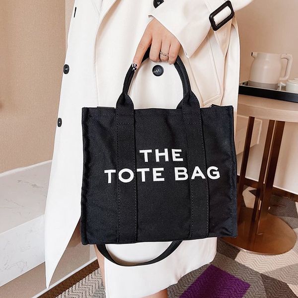 

Unisex Sailcloth Designer Bag Fashion Letter Tote Bags Interior Compartment Large Capacity Canvas Shopping Bag Various Colors Available Two Sizes, A6