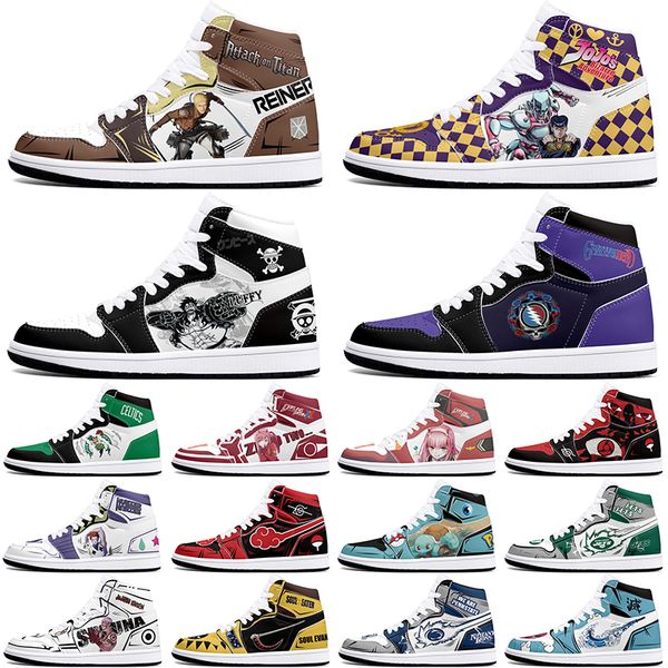 

New diy classics hot customized shoes sports basketball shoes 1s men women antiskid anime fahsion customized figure sneakers 36-48 307132