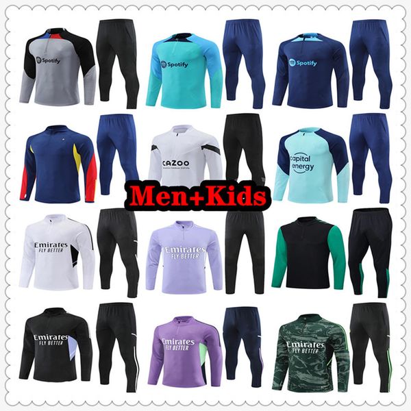 

22 23 tracksuit football jerseys training suit jersey soccer tuta maillot survetement foot futbol chandal jogging jacket 2022 2023 mens kids, Black;yellow
