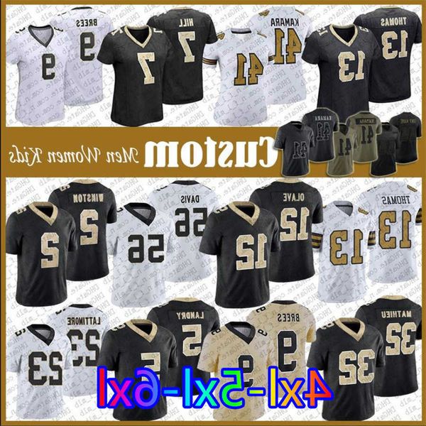 

nos team custom jerseys 4xl 5xl 6xl tee 23mens womens youth kids american football jersey all stitched sports athletic olive salute to servi, Black
