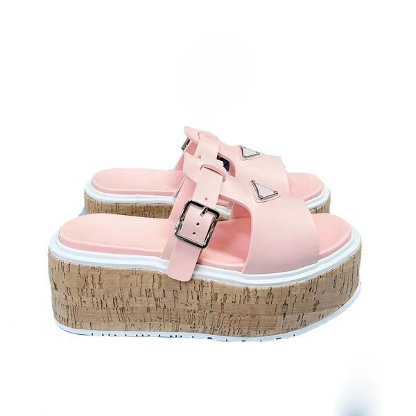 

rubber wedge platform gladiator slippers smooth vintage sandals for women luxury designer shoes casual flats factory footwear, Black