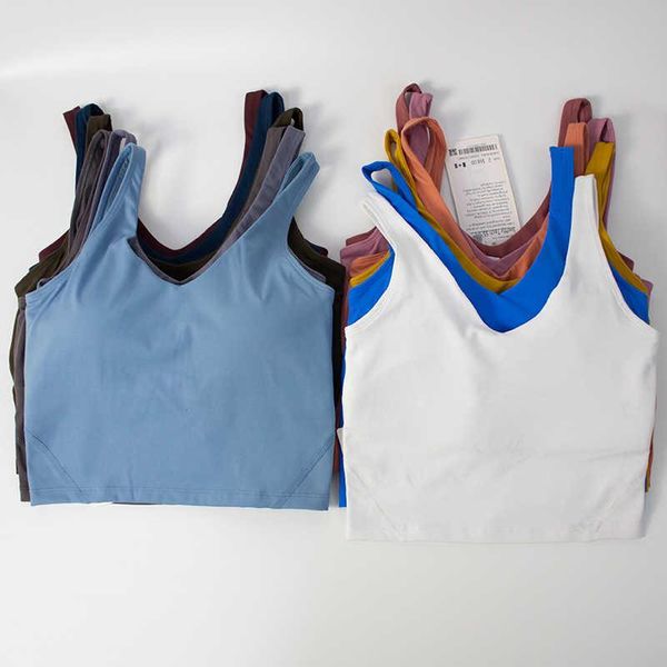 

yoga outfit type back align tank lulus lemons gym clothes women casual running nude tight sports bra fitness beautiful underwear vest shirt, Gray