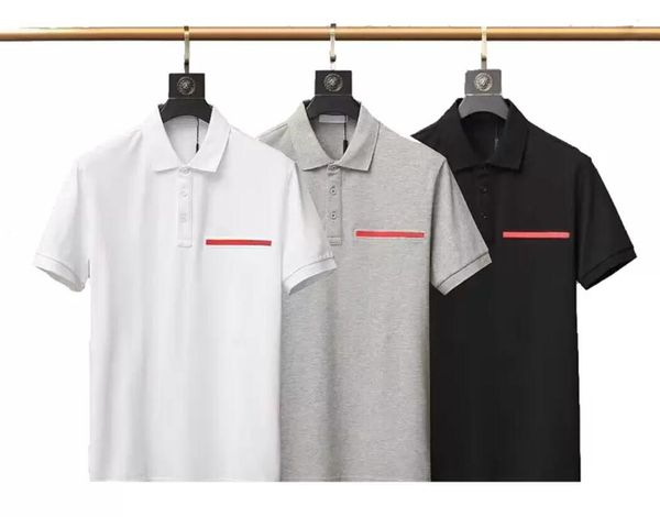 

luxury designers summer men's polos t shirt jackets fashion casual man jacket high end spring short sleeve tshirts sweatshirt pullover, White;black