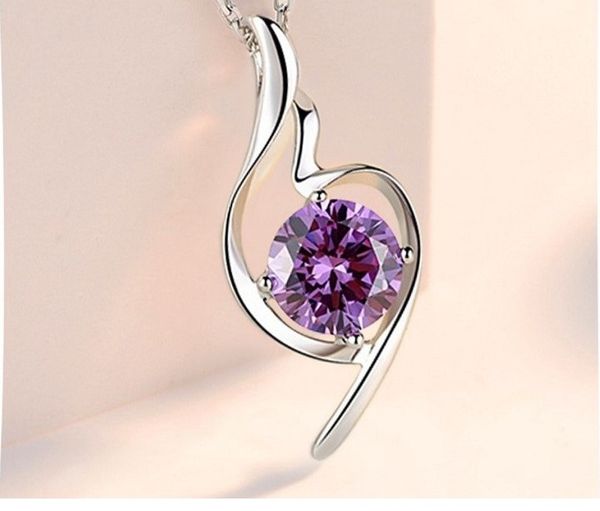 

10set lucky angel style pendant necklace inlaid rhinestone austria crystal twinkle decorate adjeustable length valentine's day gift ele, Silver