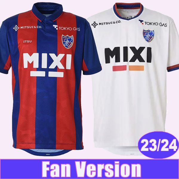 

23 24 fc tokyo mens soccer jerseys morishige nagatomo d. oliveira leandro home blue red away white football shirts short sleeve uniforms, Black;yellow