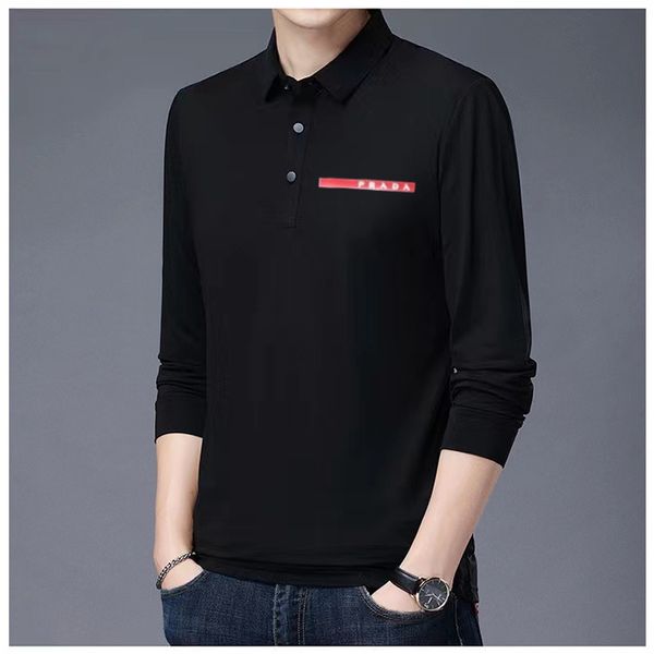 

men's t-shirt polo shirt polo t-shirt long sleeve t-shirt designer polo loose fit t-shirt fashion casual cotton breathable t-shirt luxu, White;black