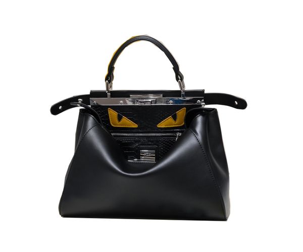 

designer totes bag women peekboo handbag shoulder purse grimacing little monster hardware crossbody bags detachable strap