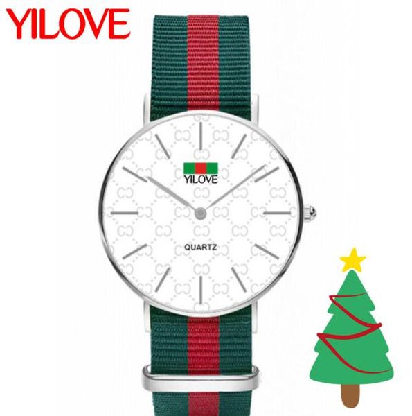 

luxury nylon strap quartz fashion men and women watch automatic date mens clothing designer clock ladies birthday gift wristwa1269313, Slivery;brown