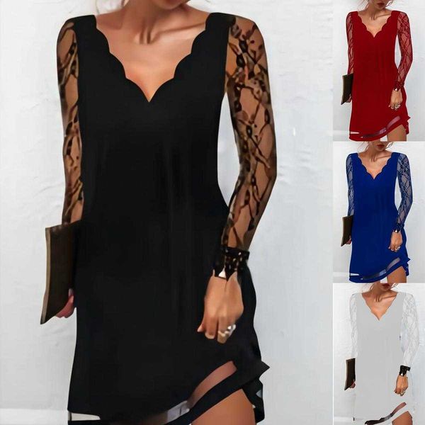 

spring urban temperament commute womens blouses wave v neck lace long sleeve, White