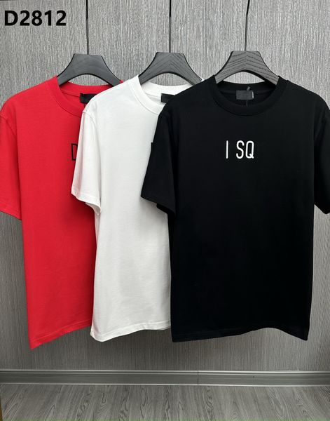

23ss brand men t-shirt designer d2 mens polo shirt luxury dsquare print shorts o-neck short sleeve men's shirts dt2812, White;black