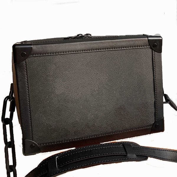 

10a wallets bags men soft trunk fashion canvas leather cross-body chains zipper versatile shoulderbag b061-1 44730 55700 xdte, Red;black