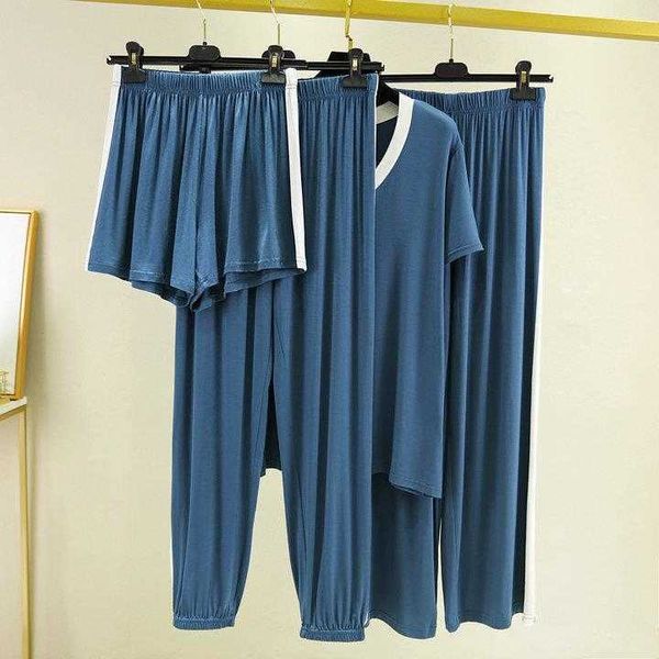 

womens modal short sleeved trousers thin summer loose plus size homewear outer
