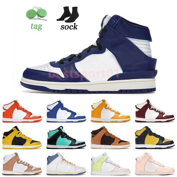 

2023 men women high casual shoes panda game royal dark sulfur russet crimson tint lemon twist lost at sea championship navy team red trainer