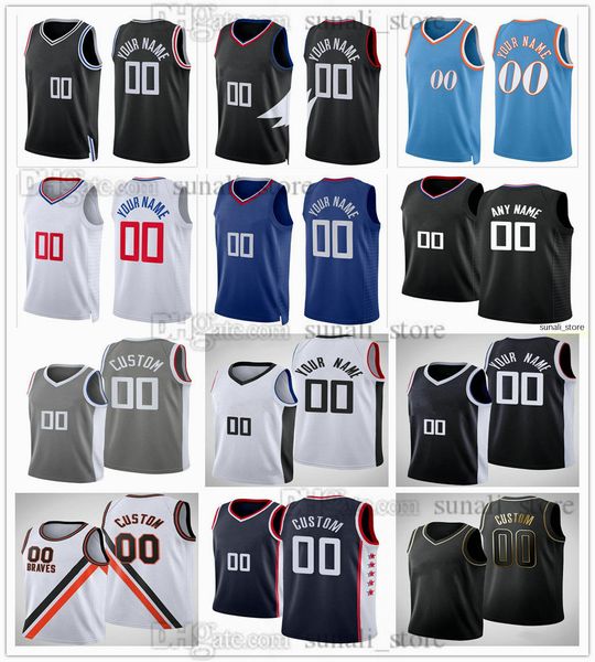

printed men kawhi basketball 2 leonard jerseys russell 0 westbrook paul 13 george norman 24 powell marcus 8 morris sr. ivica 40 zubac eric 1, Black;red