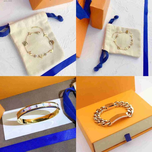 

designer bracelet silver love bracelet men women gold bracelets chain fashion personality hip-hopuem0, Black